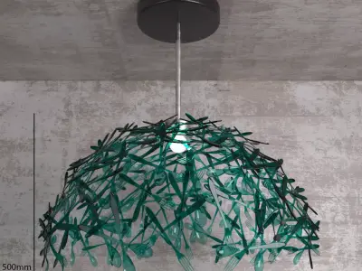 CMYK Cutlery Lamp 3D model