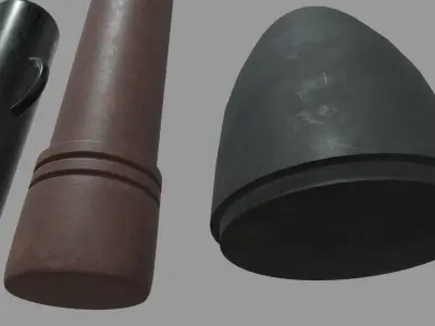 Bollards 03 04 05 06 Low-poly 3D model