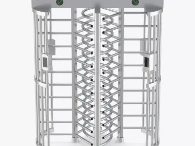 Turnstile Dual Gate Full Height 3D model