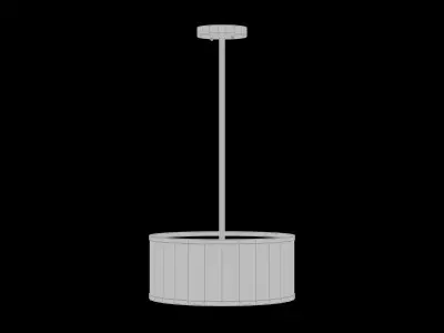 Aaru Fabric Semi Flush Mount MK2 3D model