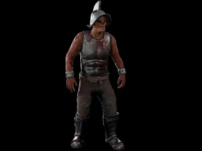 Damned Swordsman Low-poly 3D model