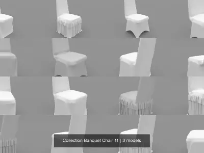 Collection Banquet Chair 11 3D Model Pack