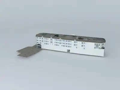 Building 80 at 88 Ave Gal Leclerc in Viroflay Free 3D model