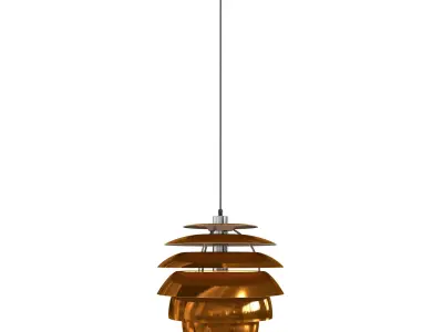 Stilnovo Pendant in Brushed Copper 3D model