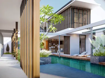 3D SketchUp Modeling and Lumion 10 Scene Tropical House Design 3D model
