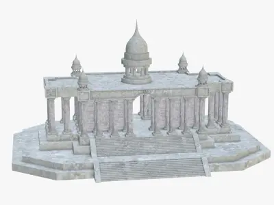 Aries Temple Low-poly 3D model