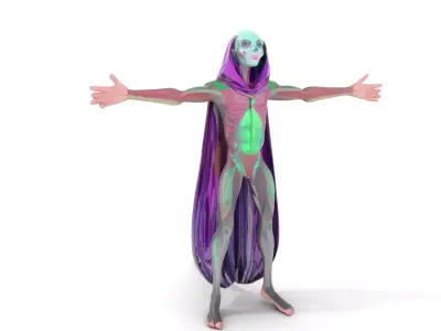 Alien Majestic Cloak model pack Low-poly 3D model