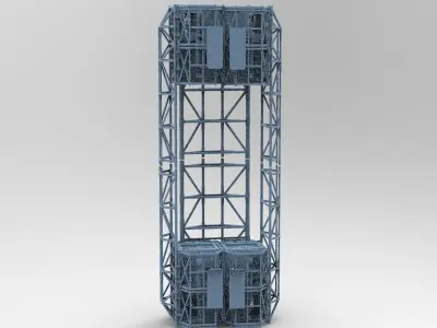 Sci Fi Ship Docking Gridding 5 3D model