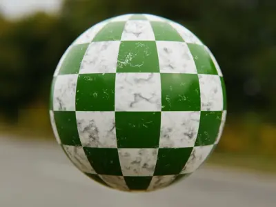 Procedural Checkered Marble Shader - Realistic Texture Texture