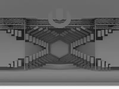 Ultra Music Festival 2018 Mainstage Ready For Mapping  3D model