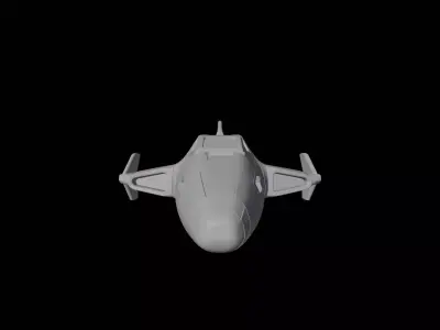 Sci-Fi Spaceship Vehicle 3D print model