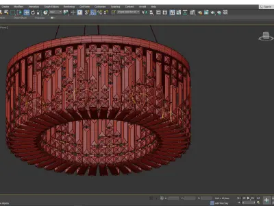 Zahara 8 chrome pendant Low-poly 3D model