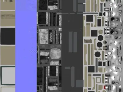 Modular Sci Fi Corridor Low-poly 3D model