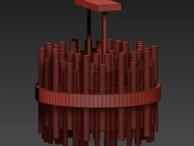 Bond Street Round Chandelier 3D model buy