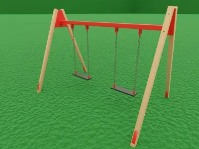 Outdoor Playground - Swing 3D model