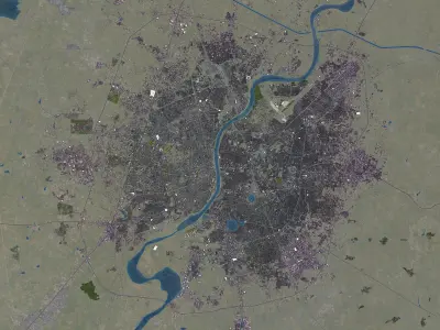 Ahmedabad - 3D City Topography Terrain 3D Model Pack