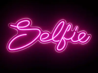 Ice Cream Neon Sign 3D model buy