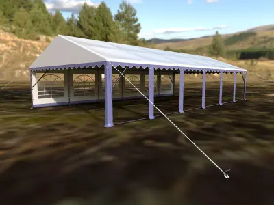 Large Outdoor MarqueeTent 3D model