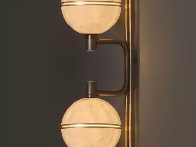 Illuminated Orbit Sconces  Low-poly 3D model