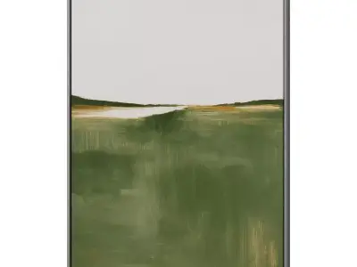 Set of 3 Abstract Paintings in Frames 3D model 155