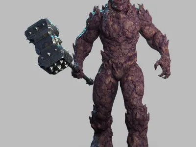 Monster - Game Ready flying in sky Low-poly 3D model