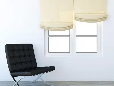 Beige Window Blinds 3D model