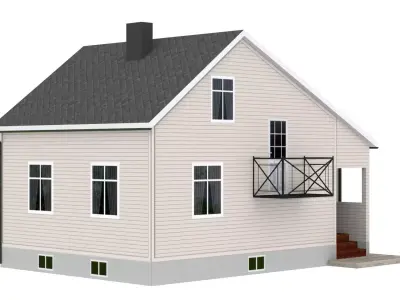 House Low Poly Low-poly 3D model