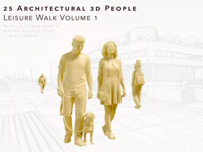Leisure Walk - 25 Architectural Figures 3D print model