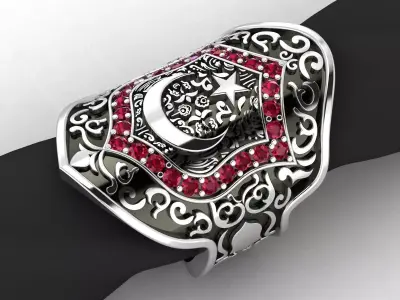 Turkish Style Ring 3D print model