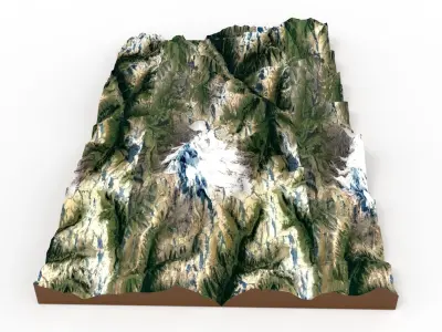  Mountain landscape 3D model