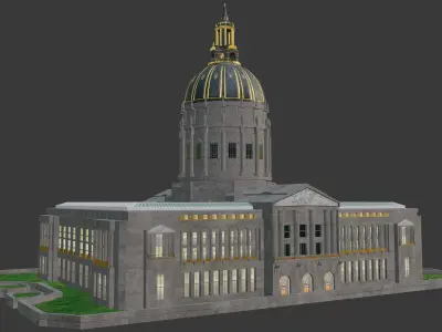 San Francisco City Hall  Low-poly 3D model