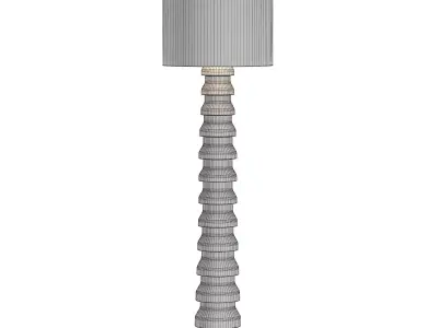 Sequence White Plaster Floor Lamp 3D model