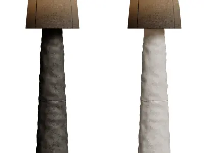 Sculpted Clay Floor Lamp By Faina 3D model