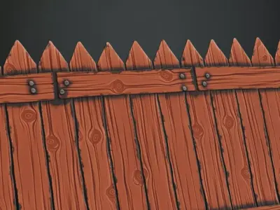Stylized Reinforced Wood Planks PBR Seamless Texture purchase