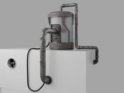 industrial-style sci-fi generator 3D model