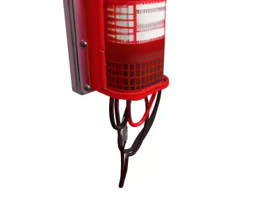 Industrial Emergency Warning Light Low-poly 3D model