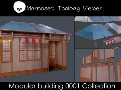 Modular building 0001 ALL 3D Model Pack