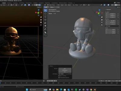 Helldiver Chibi 3D model