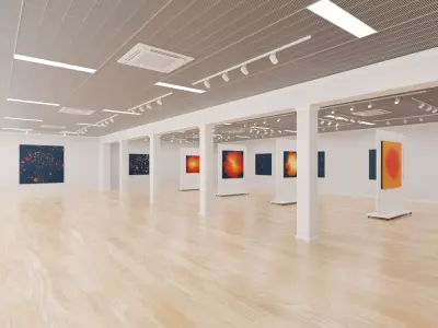 Art Museum Gallery Interior 14 Low-poly 3D model