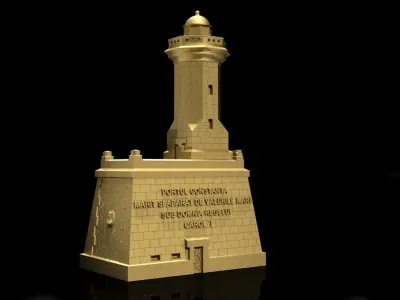 King Charles The First Lighthouse in Constanta 3D print model