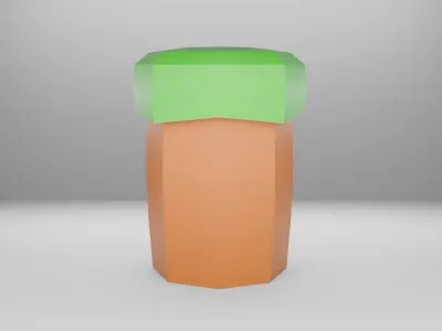 Low Poly Nature Terrain Border Low-poly 3D model