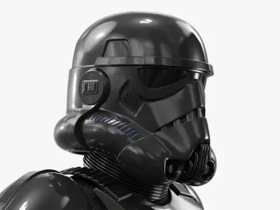  Star Wars Shadow Trooper with Blaster Rifle Combat Pose 