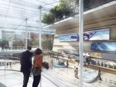 Modern University Research Center with Campus Entrance 3D model