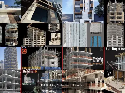 Full Building Collection 3D Model Pack