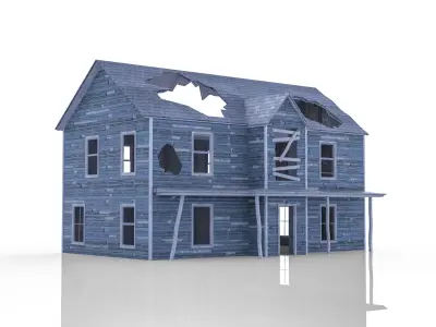 Abandoned Wooden House 3D model