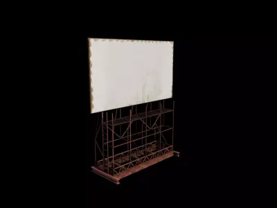rusty advertisement billboard  3D model