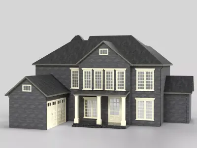 British House Design 20T1 Low-poly 3D model