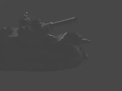 Science fiction Tank Type 5 Sturmpanzer for Warmgames Miniture  3D print model