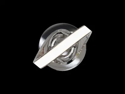 Contemporary Minimalist Curved Led Desk Lamp Low-poly 3D model