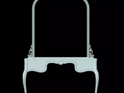 dressing table with mirror 3D model purchase